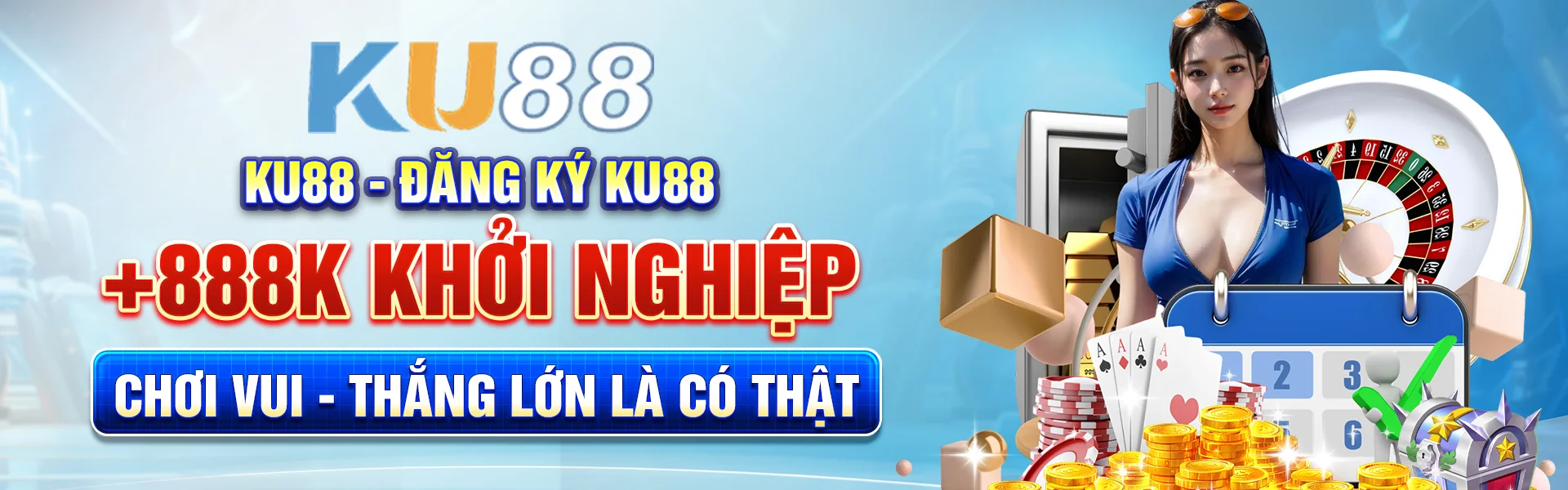 Banner ứng dụng và khu sòng bài Ku88